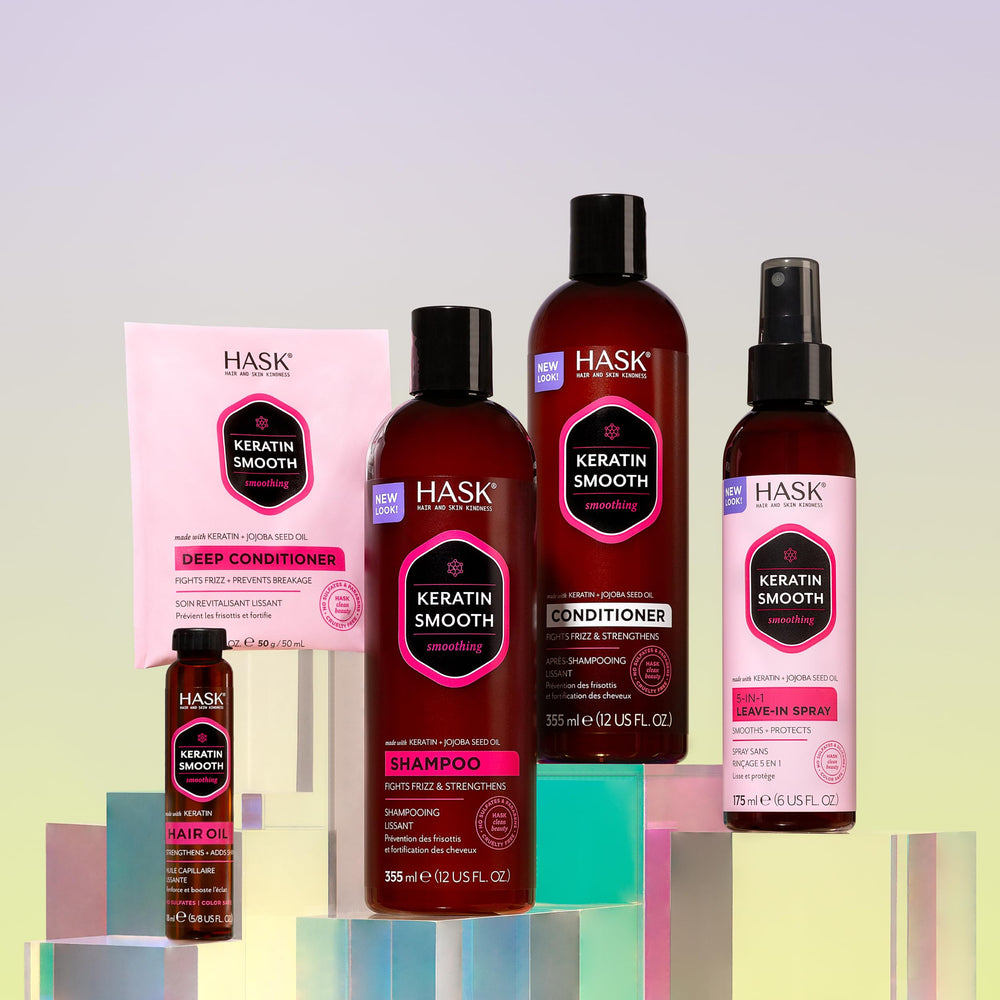 HASK Keratin Smoothing Fórmula libre de sulfatos y parabenos