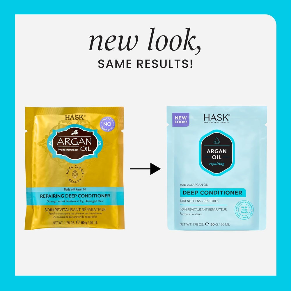 Kit HASK de dos champús secos y acondicionador, vista general del contenido