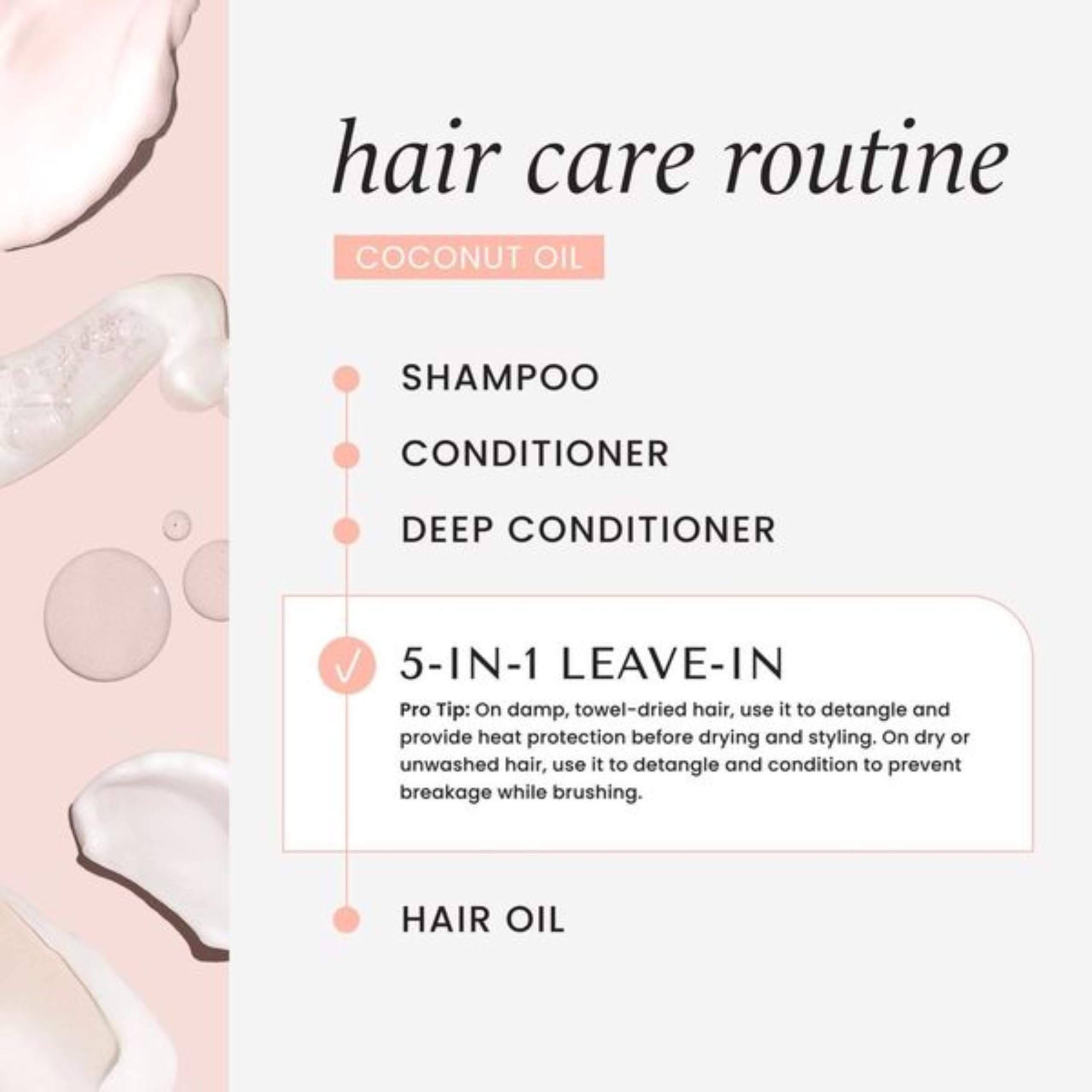 HASK leave-in formula seals in moisture after washing and detangles strands.
