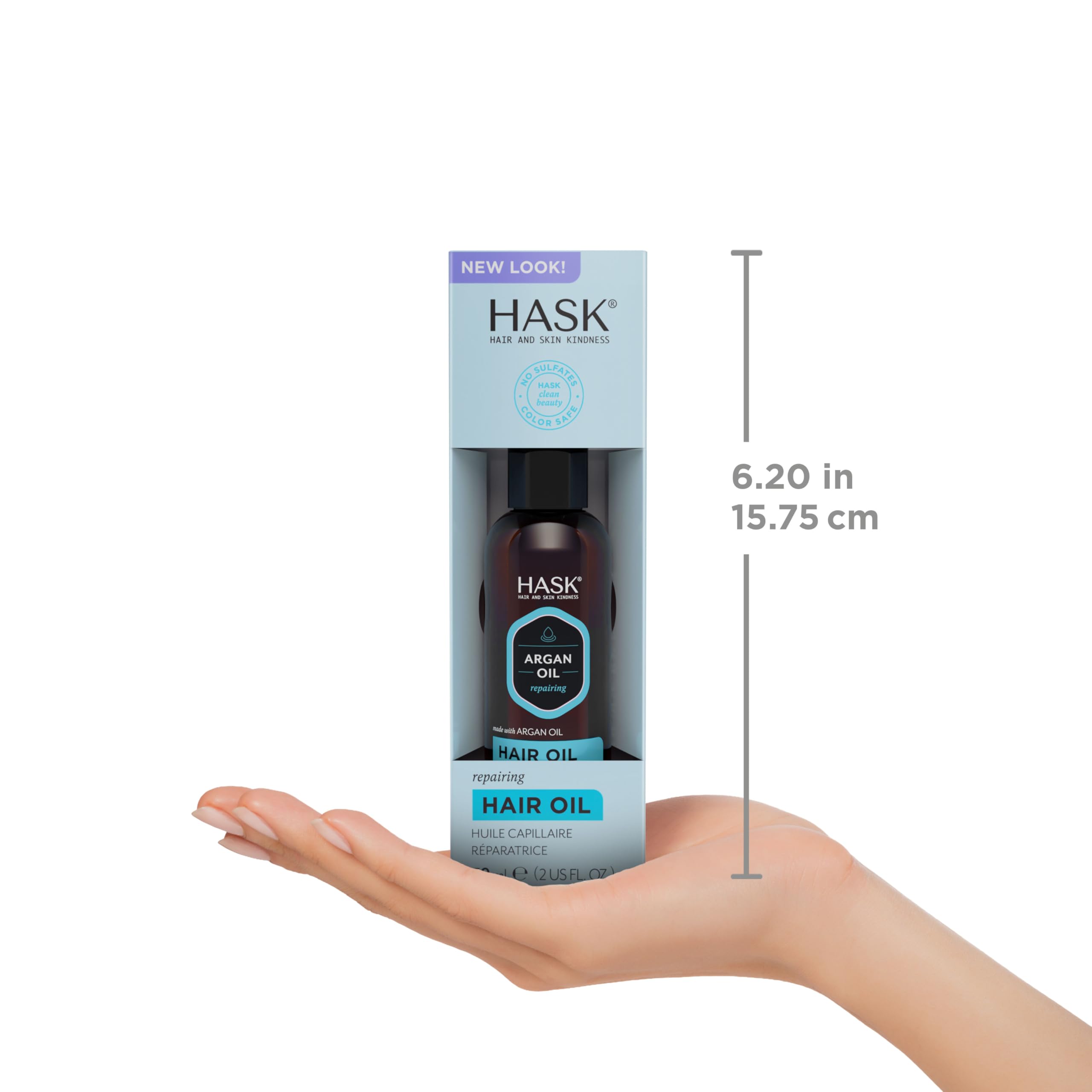 Apto para todo tipo de pelo con HASK argán.