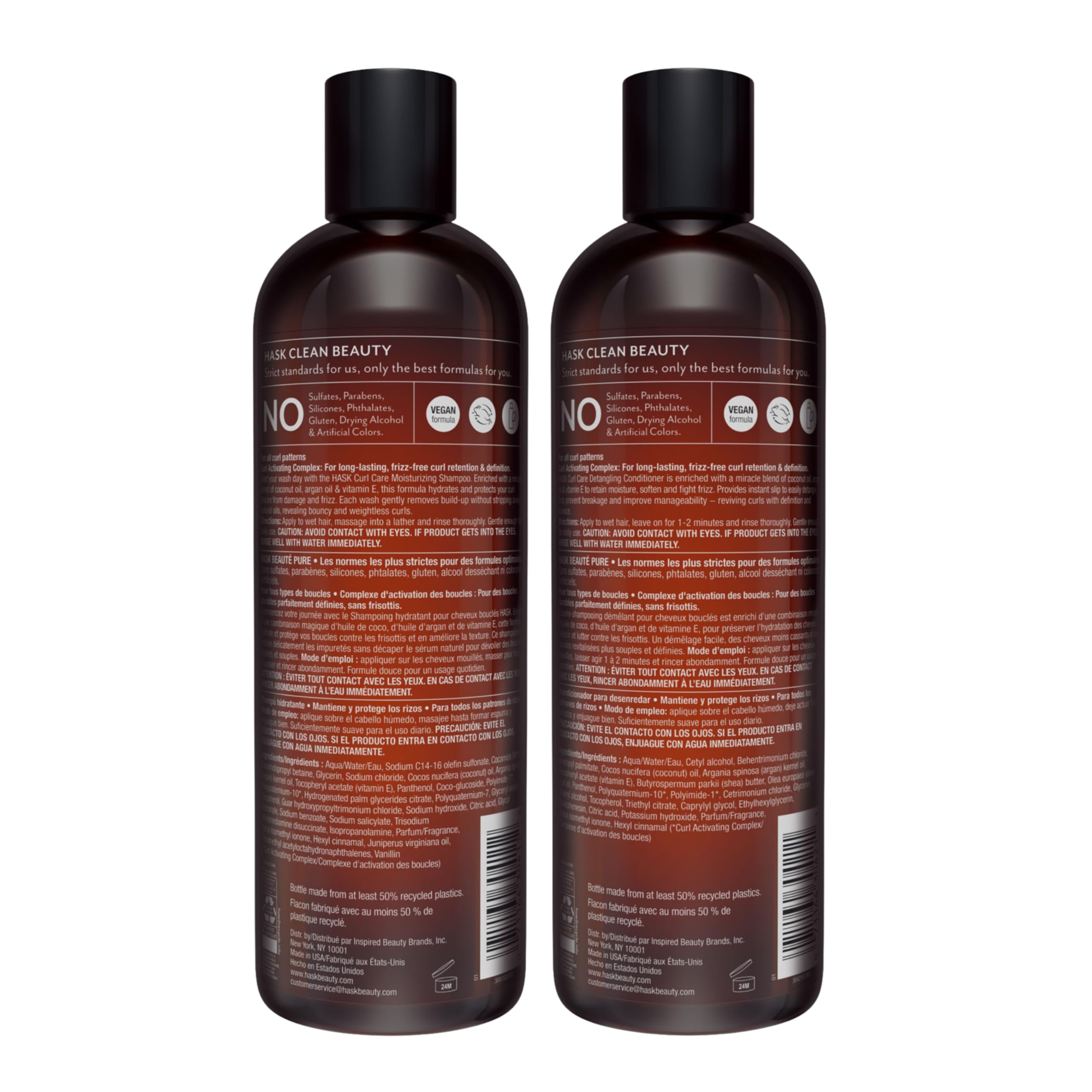 Rizos definidos y brillo natural gracias a coco y argán de HASK.