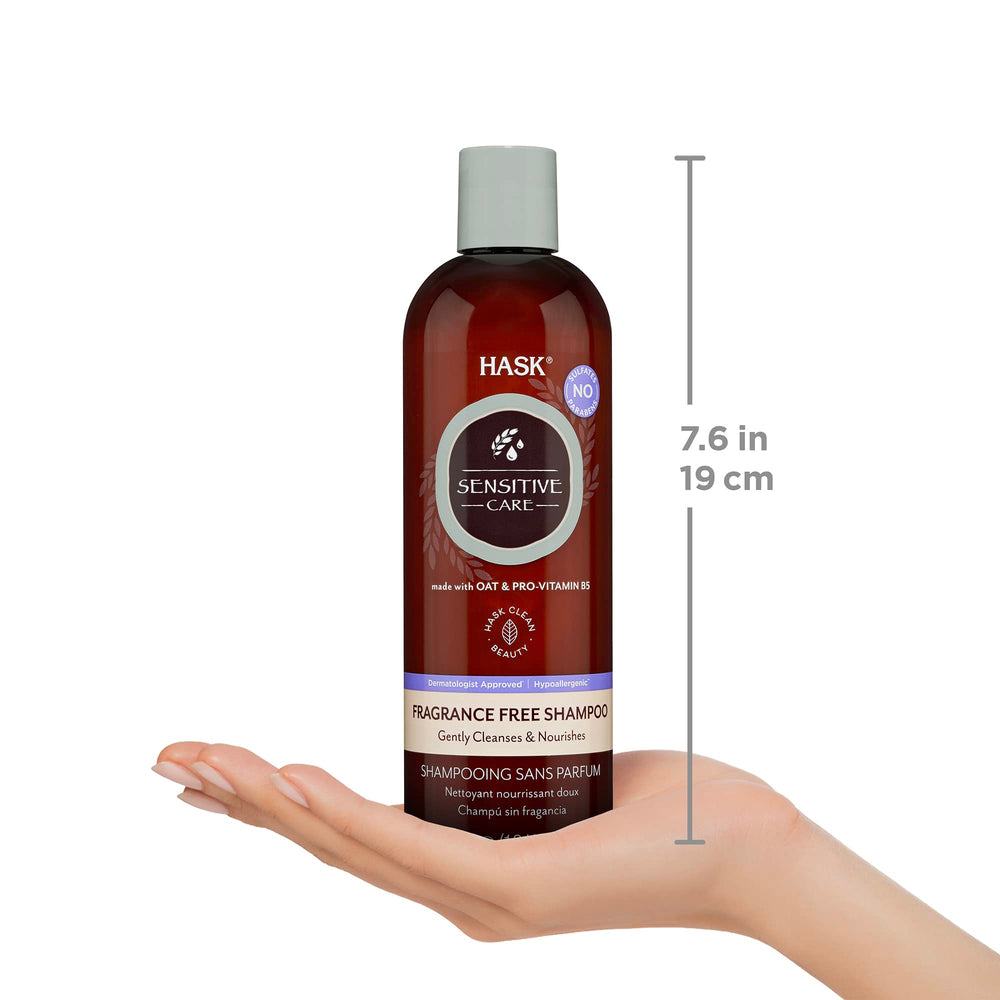 Uso diario recomendado para cabello y cuero cabelludo sensibles.