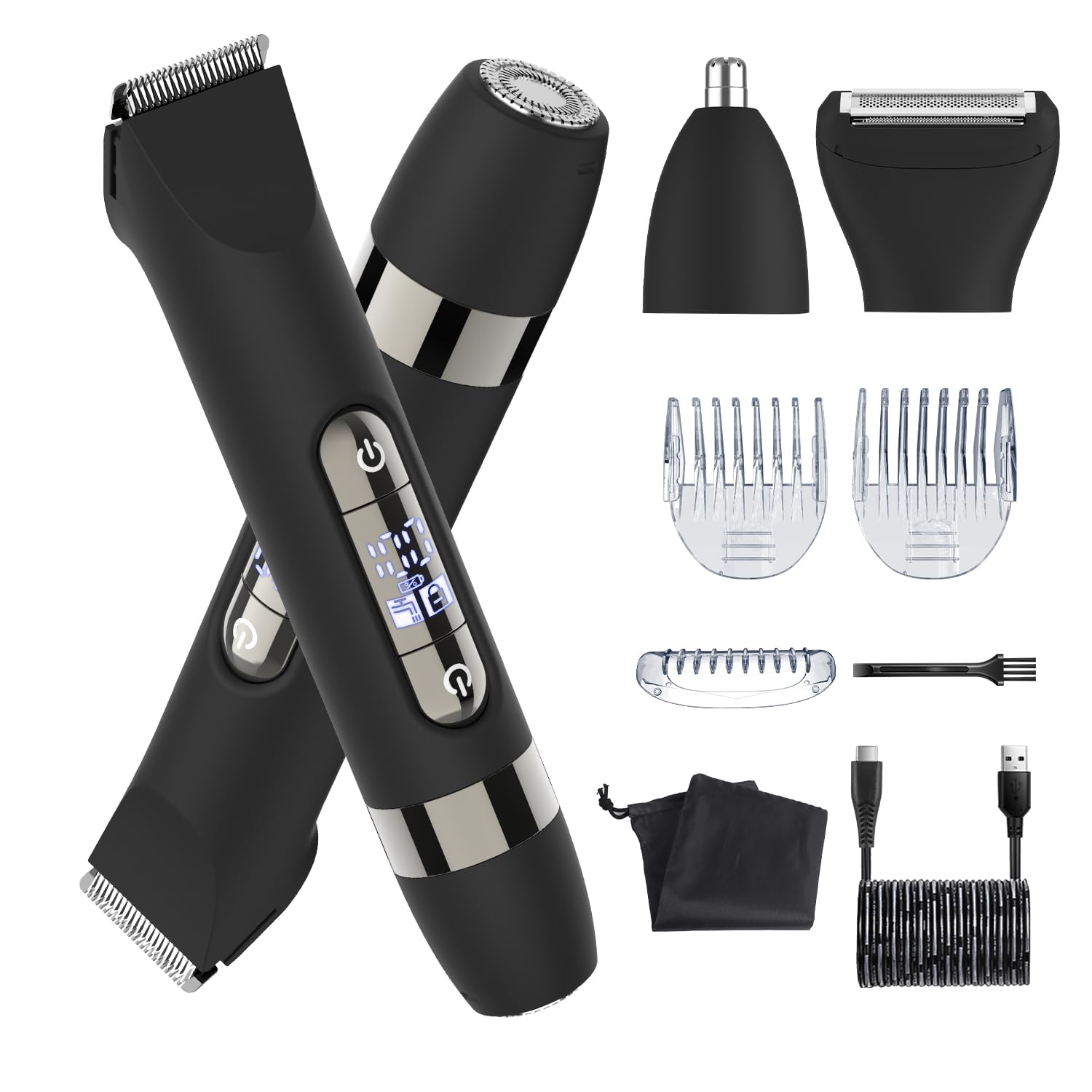 Hatteker 4-in-1 full-body grooming kit for versatile trimming at home