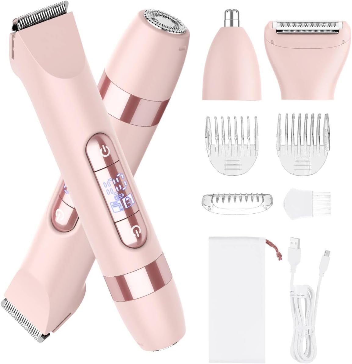 Hatteker 4-in-1 women's razor with all-in-one system for quick full-body grooming