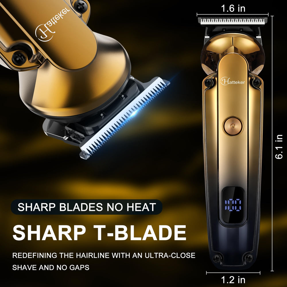 Hatteker 6-in-1 attachments for versatile grooming.