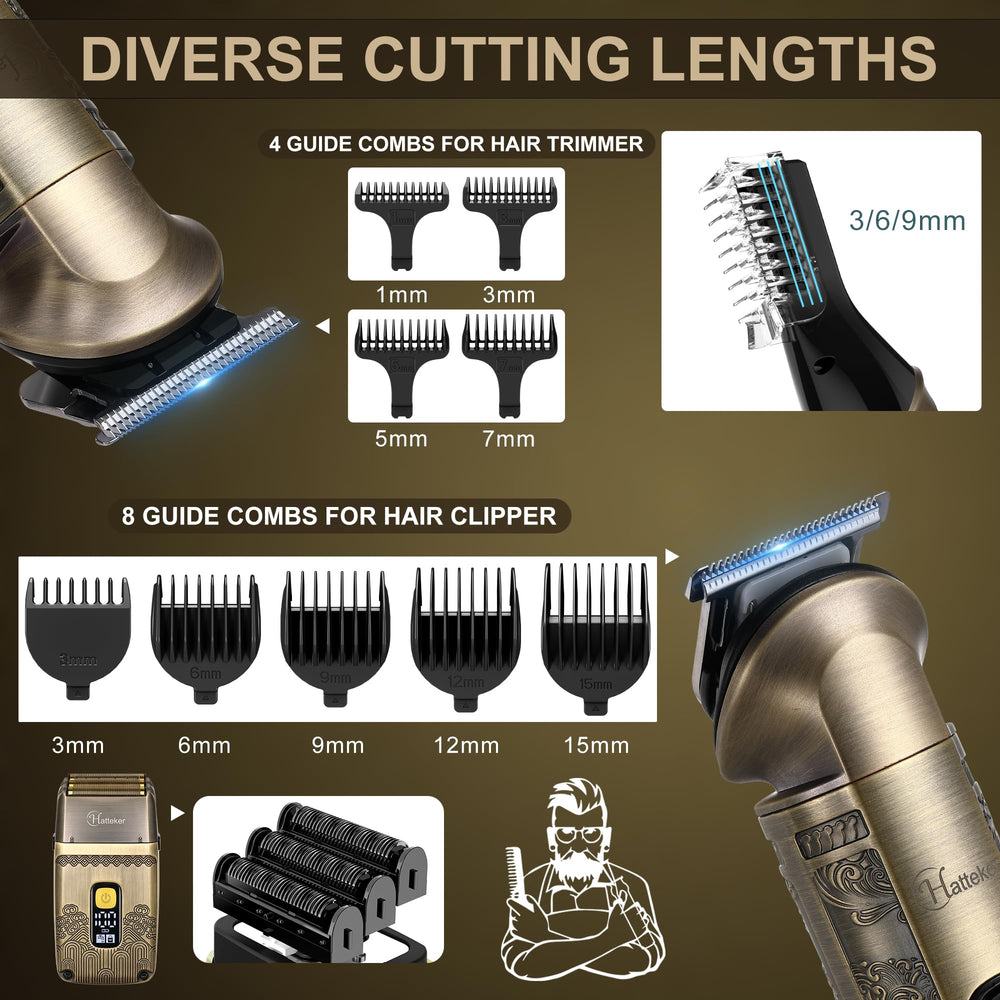Hatteker beard-trimmer attachment for defined facial lines