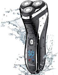 Hatteker electric shaver rotary head in close-contact position for a smooth shave