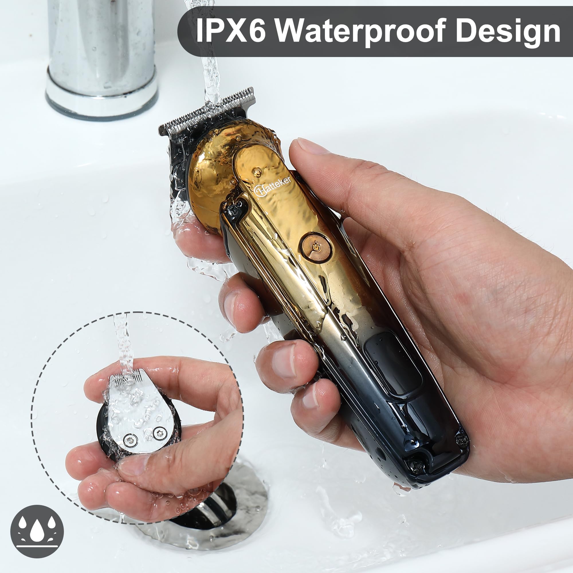 Hatteker ergonomic handle ideal for daily travel grooming.