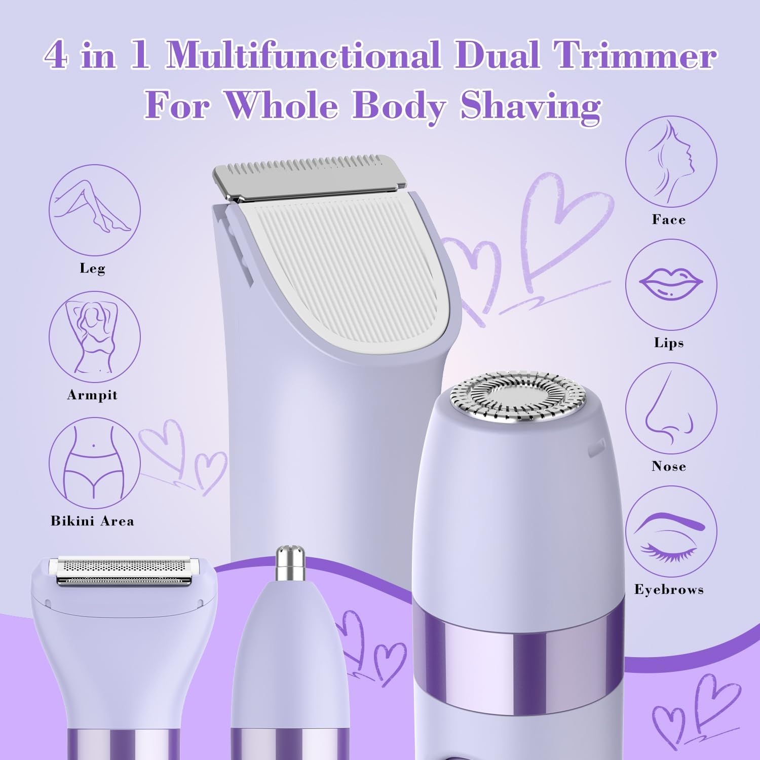 Hatteker hypoallergenic blades with protective mesh for sensitive skin