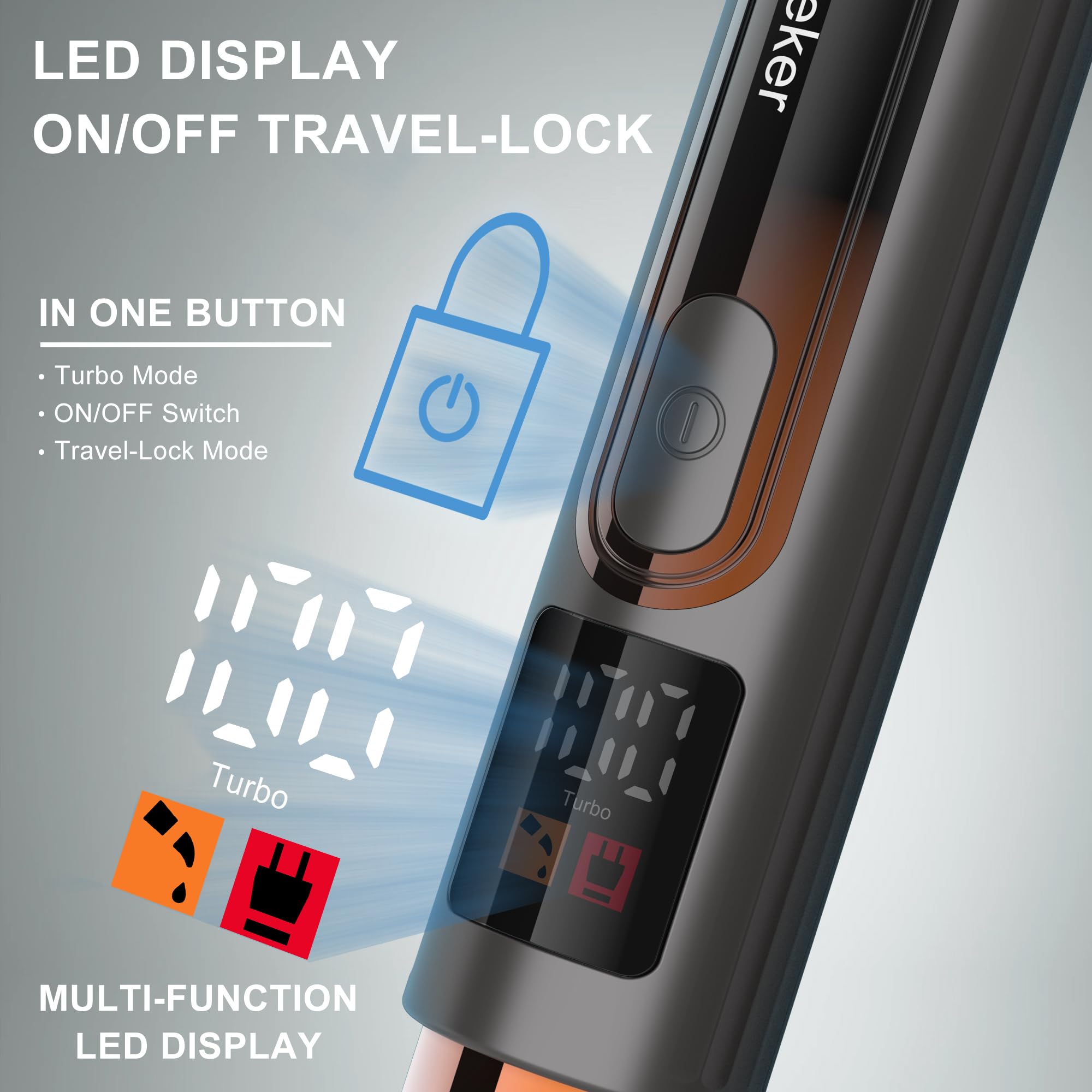 Hatteker rechargeable battery offers up to 60 minutes of use.