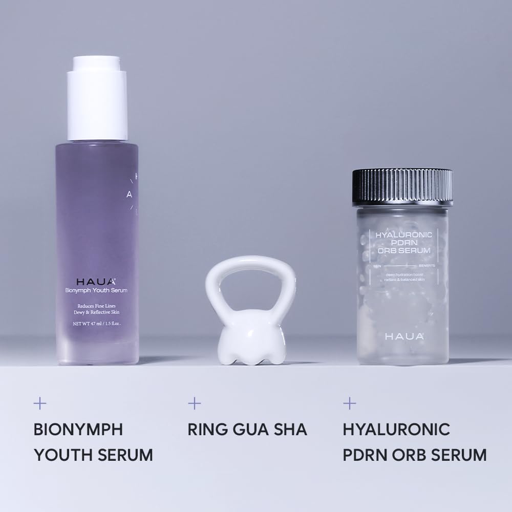 HAUA packaging box highlighting dermatologist-tested formula for sensitive skin