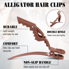 Clips cocodrilo Havawish con agarre estable para cabello fino o grueso.