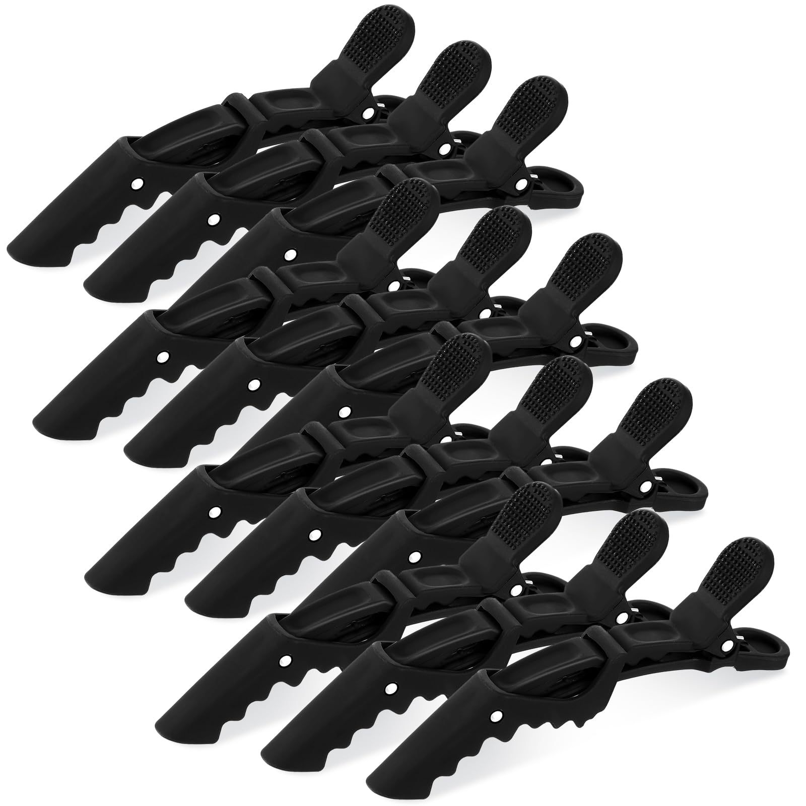 Pinzas para cabello Havawish cocodilo negro, uso diario para dividir mechones con agarre estable.