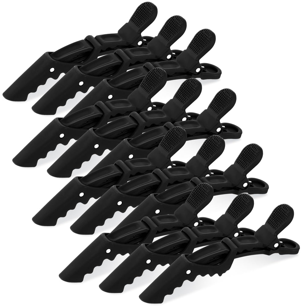 Pinzas para cabello Havawish cocodilo negro, uso diario para dividir mechones con agarre estable.