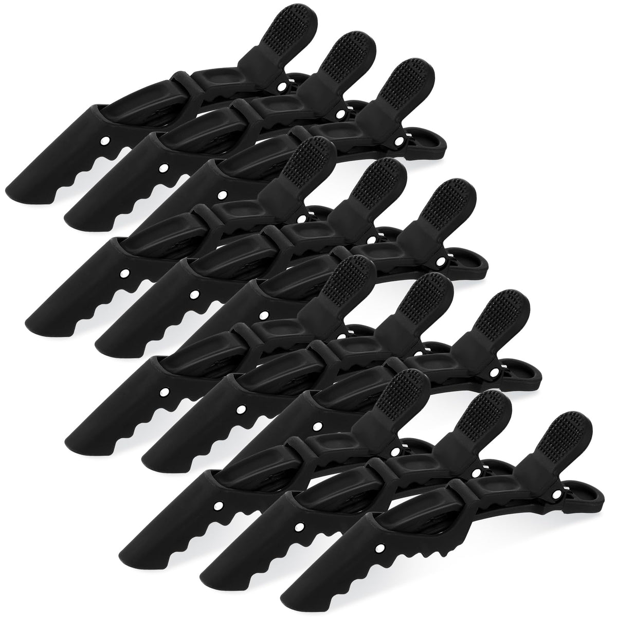 Pinzas para cabello Havawish cocodilo negro, uso diario para dividir mechones con agarre estable.