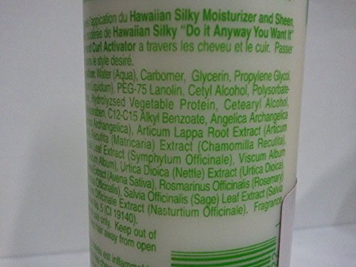 Hawaiian Silky frizz prevention image showcases smooth, controlled styling.