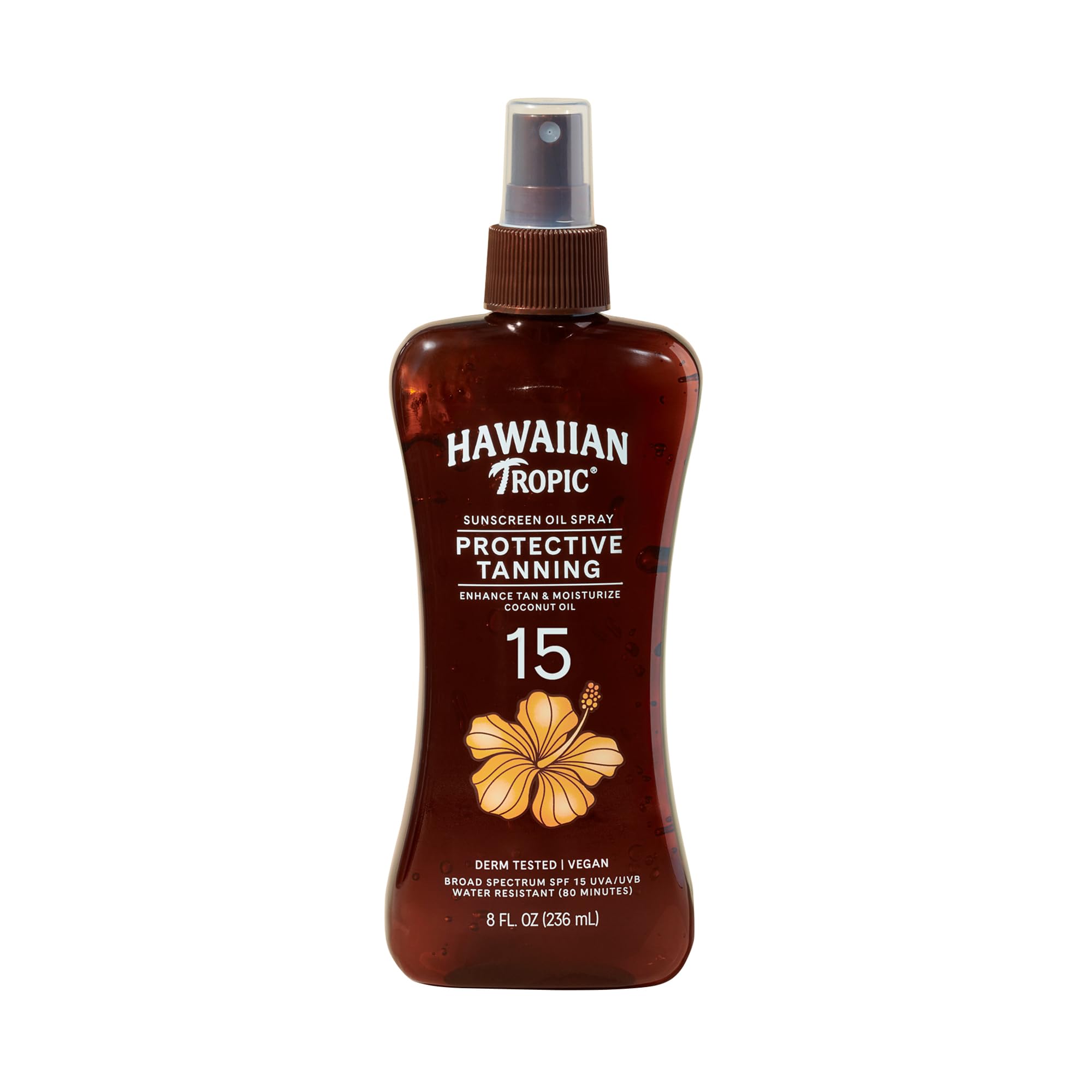 Protector solar Hawaiian Tropic en bruma para aplicación rápida y bronceado uniforme