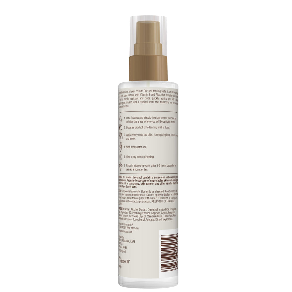 Uso diario fácil para un look bronceado progresivo con Aloha Glow Water.