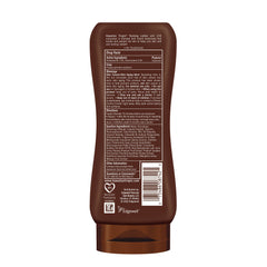 Etiqueta de Hawaiian Tropic con marca y aroma a coco.