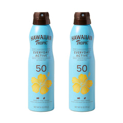 Hawaiian Tropic Everyday Active spray bottle ready for outdoor workouts.