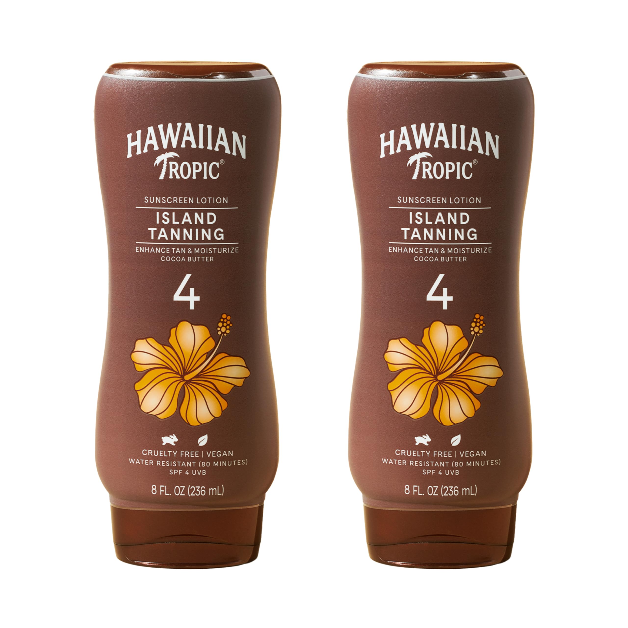 Hawaiian Tropic Island Tanning Lotion bottle pour for fast absorption and hydration