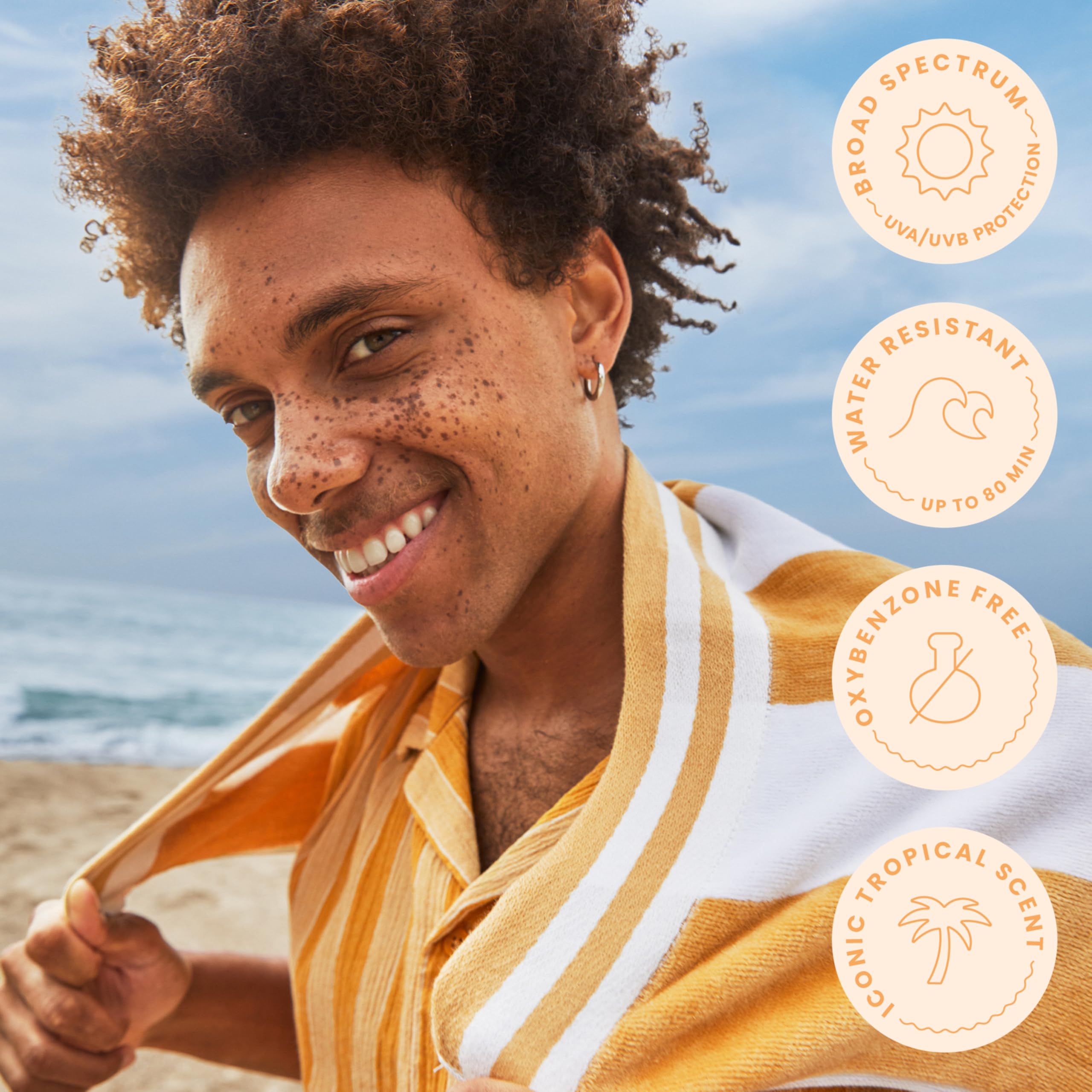 Hawaiian Tropic Island Tanning Lotion water resistance up to 80 minutes