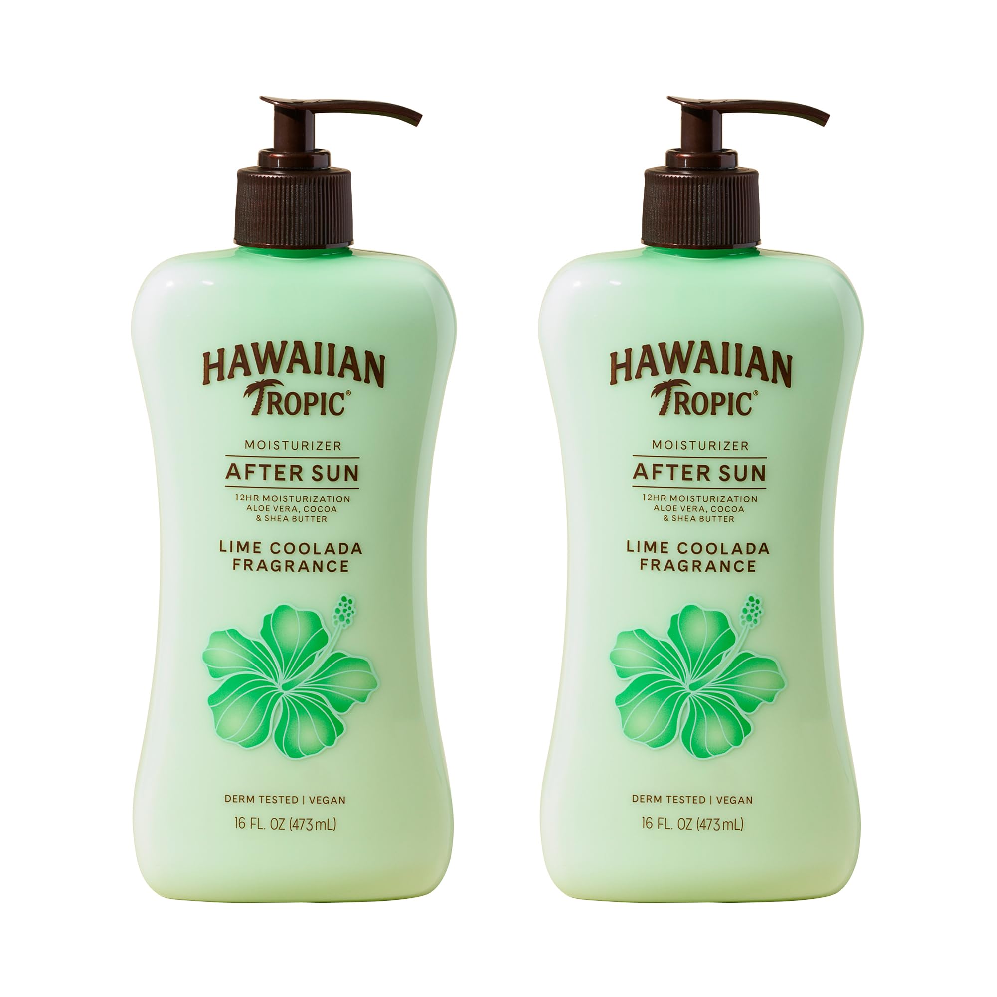 Hawaiian Tropic Lime Coolada pos-sol, botella frontal, hidrata tras el sol.