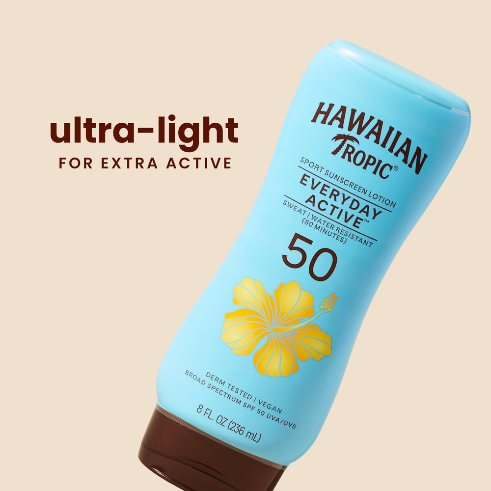 Textura ultra-ligera de Hawaiian Tropic en botella sin grasa