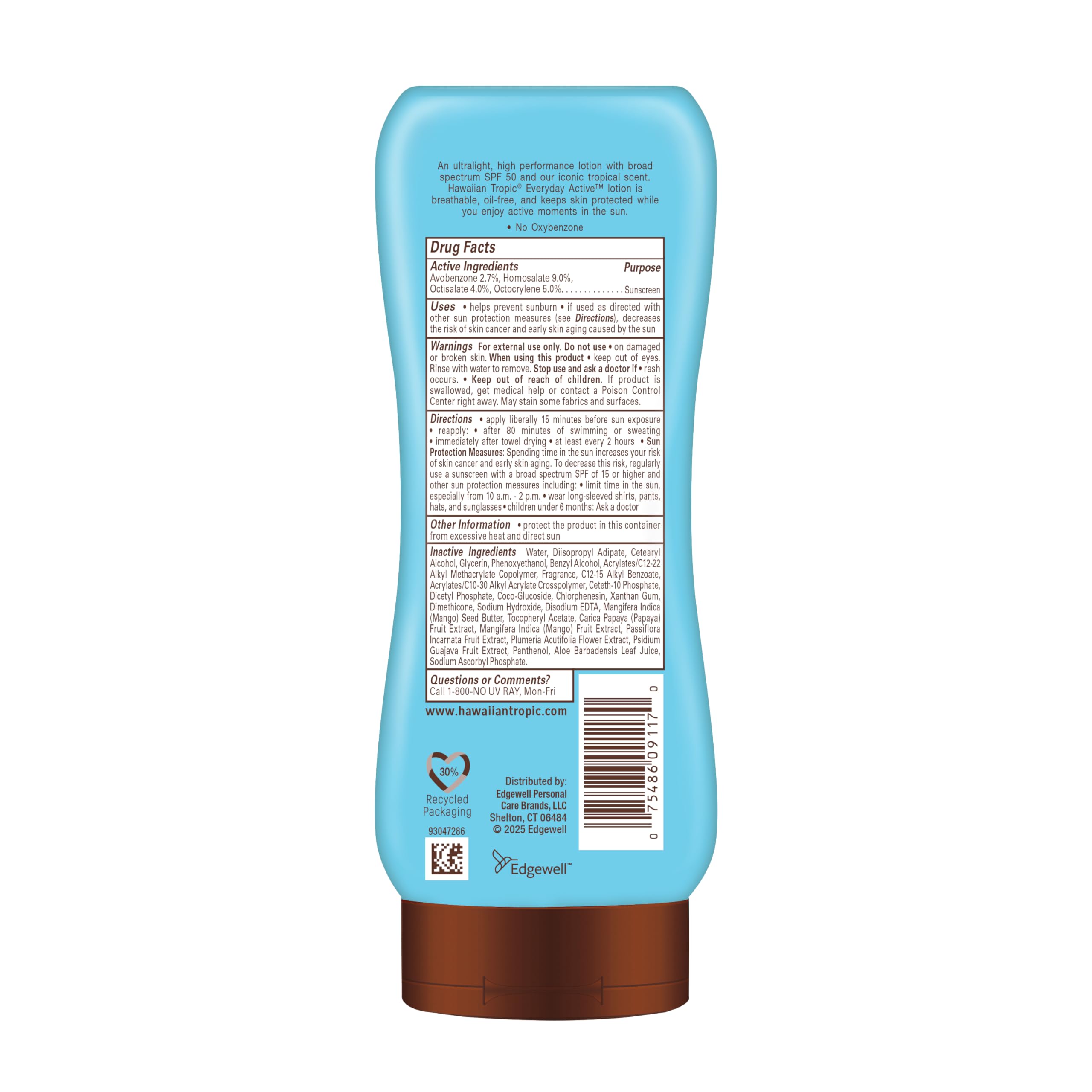 Deportes al aire libre con Hawaiian Tropic y textura ligera