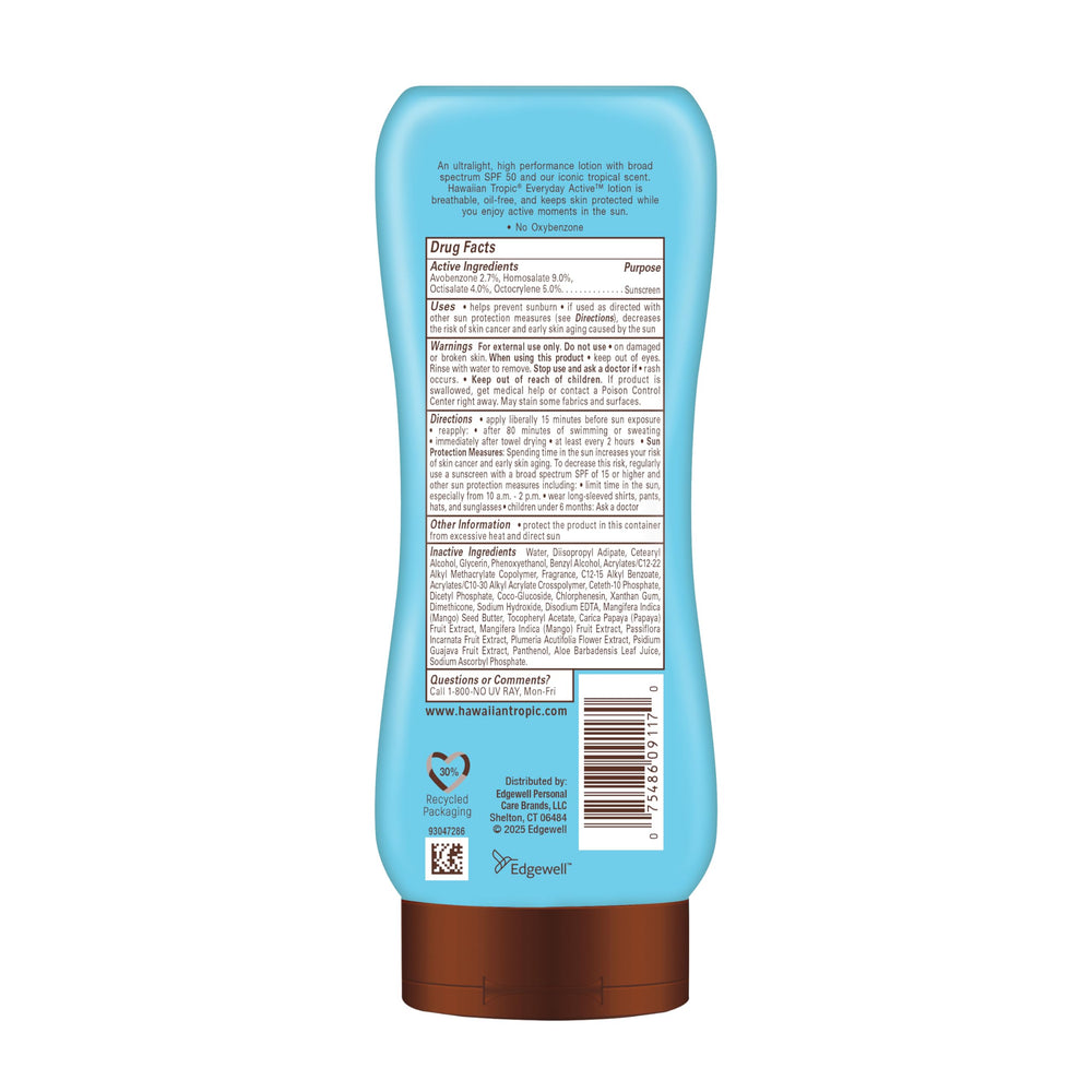 Deportes al aire libre con Hawaiian Tropic y textura ligera