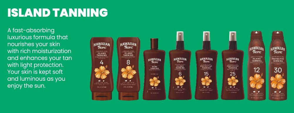 Piel radiante tras usar Hawaiian Tropic, hidratación y brillo.