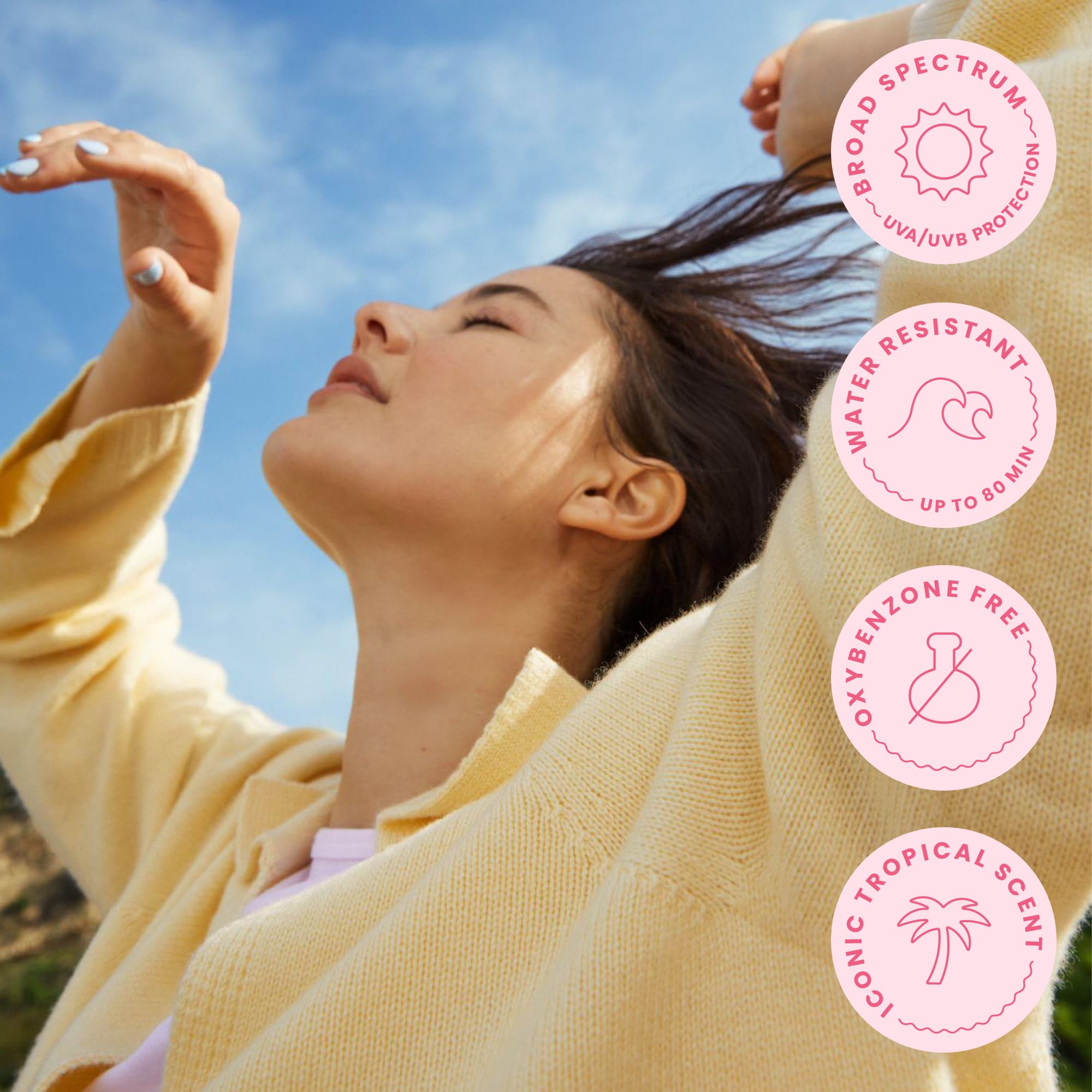 Libre de oxybenzone y parabenos en Hawaiian Tropic polvo mineral.