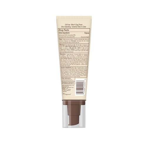 Hawaiian Tropic Sheer Touch Face SPF 60, textura ultraligera que se difunde fácilmente.