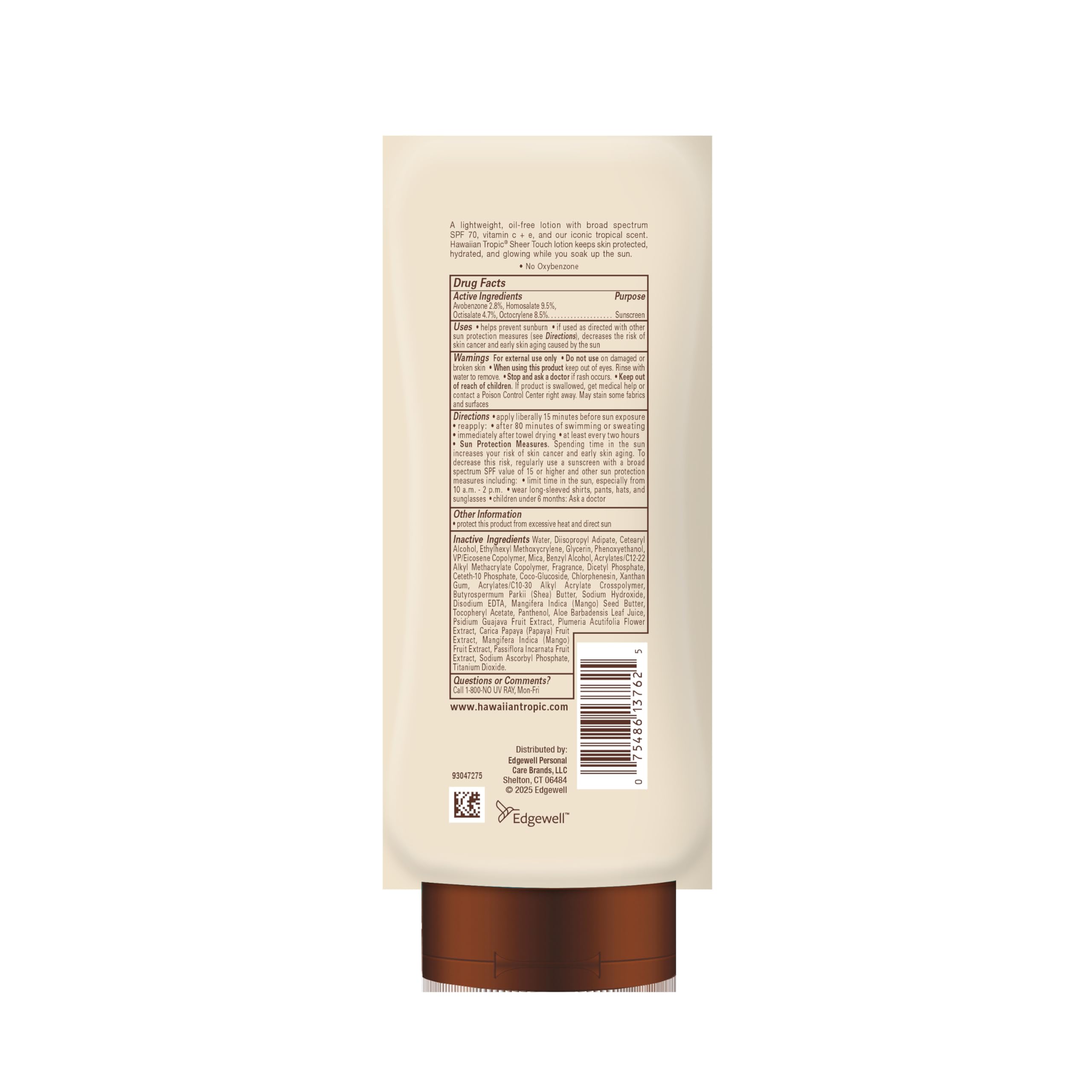Uso diario de Hawaiian Tropic Sheer Touch con maquillaje