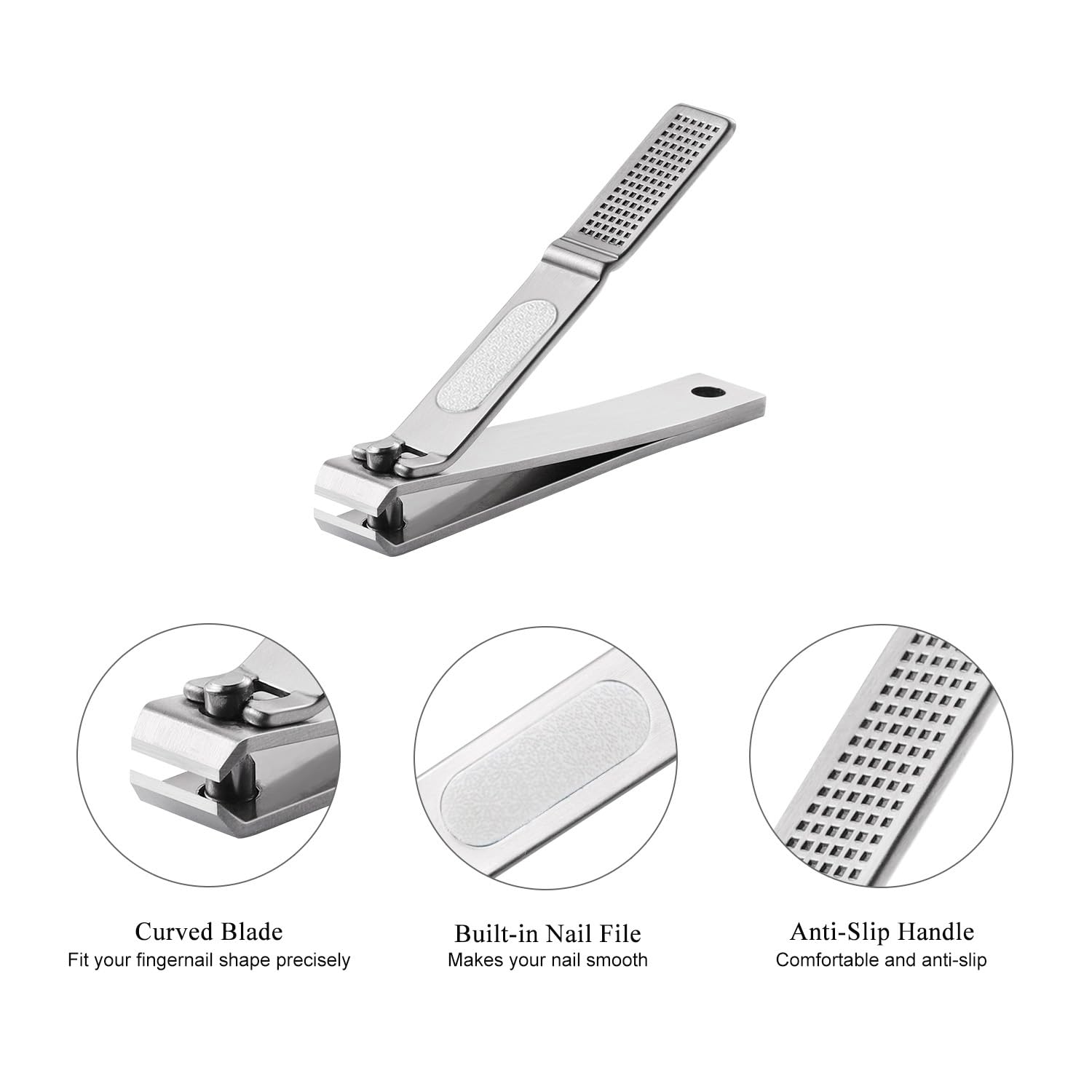 HAWATOUR toenail clipper with sharp edge for thick nails.