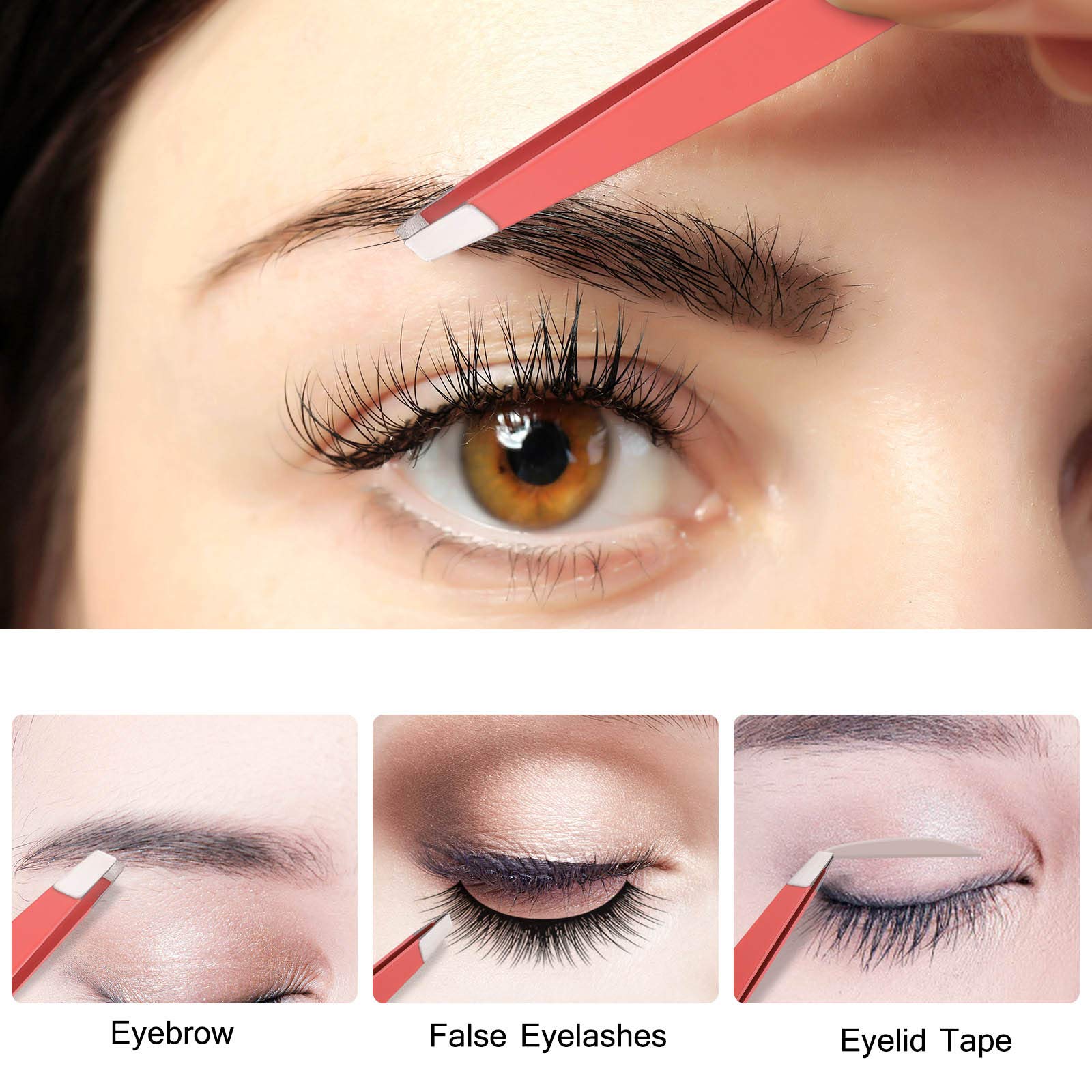 HAWATOUR angle-tip tweezers for splinters and fine hairs.