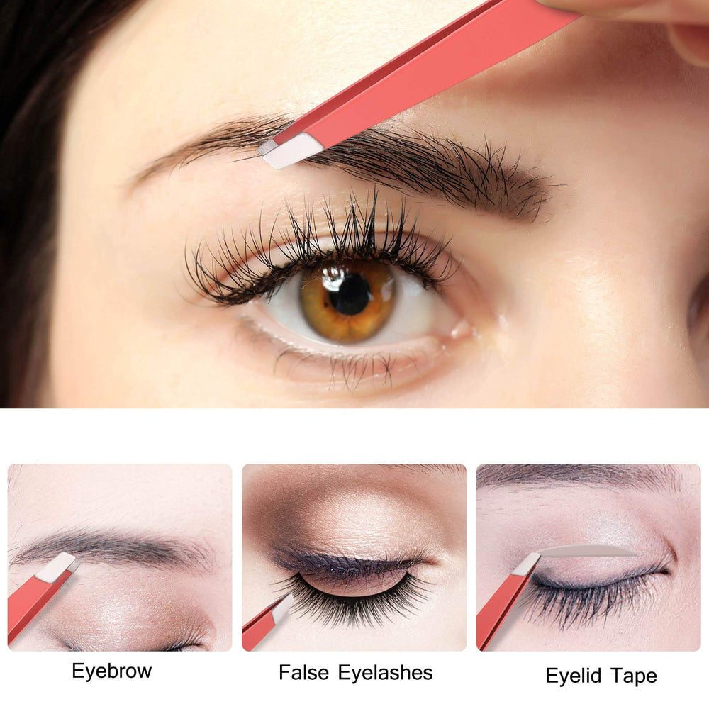 HAWATOUR angle-tip tweezers for splinters and fine hairs.