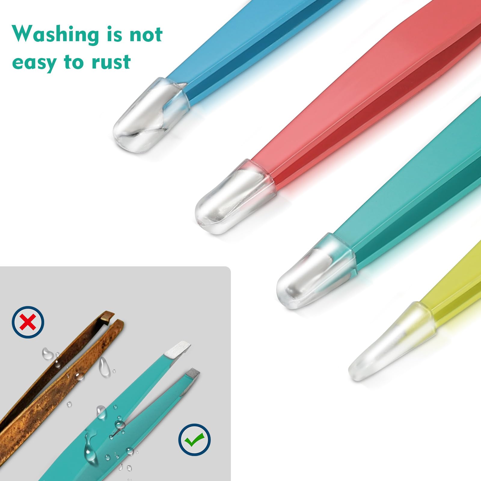 HAWATOUR pointed-tip tweezers for ingrown hairs and splinters.