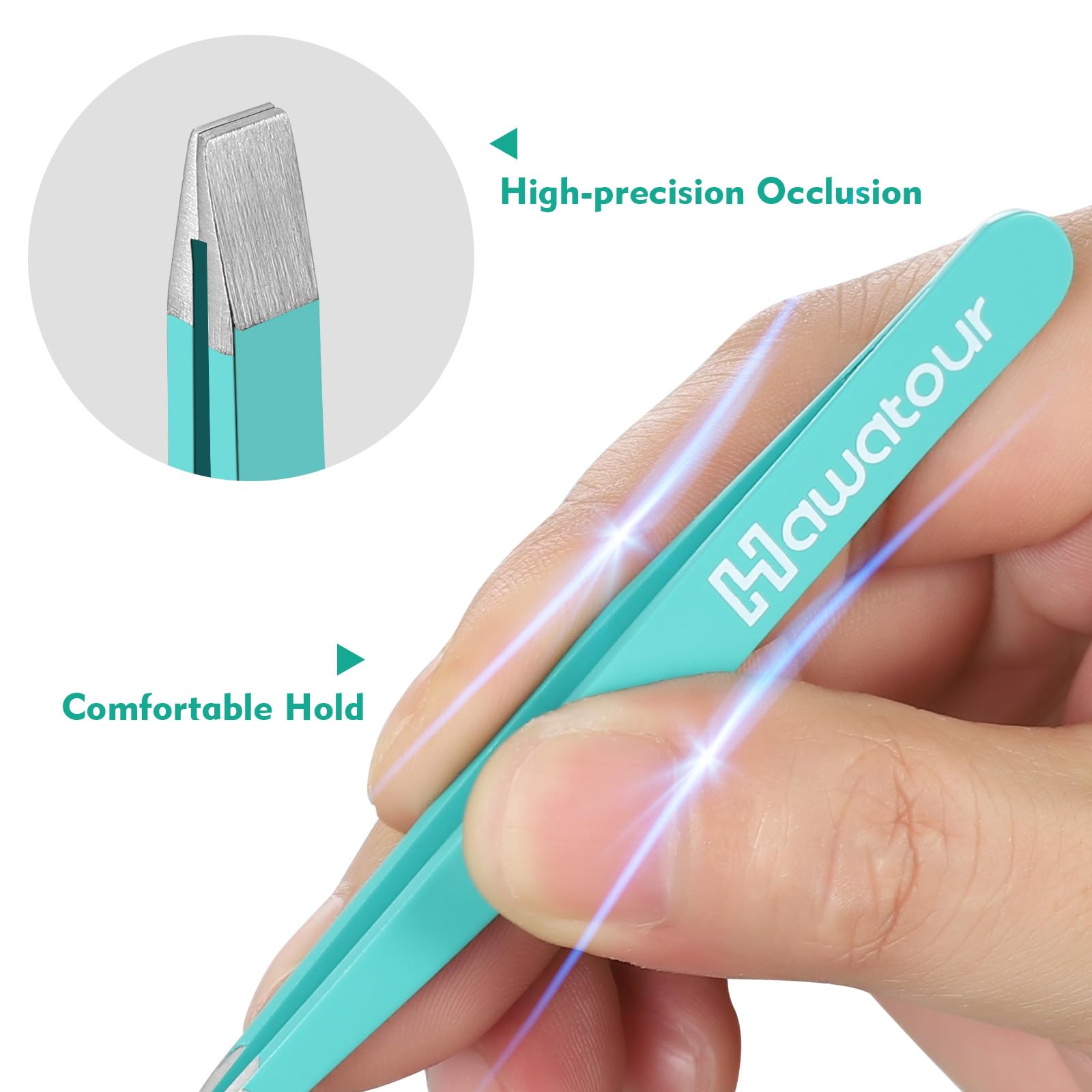 HAWATOUR travel case with pockets keeps each tweezer secure.