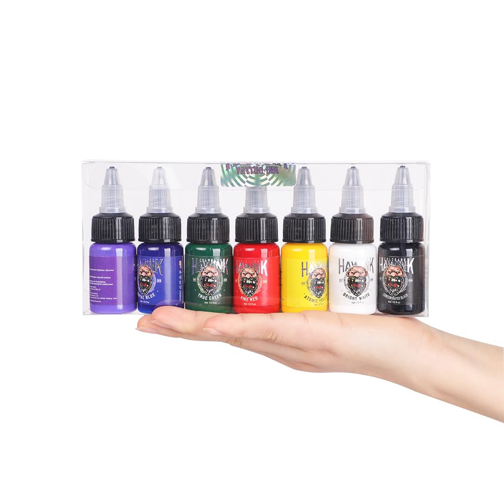HAWINK absorción en piel, tinta para tatuajes de uso profesional.