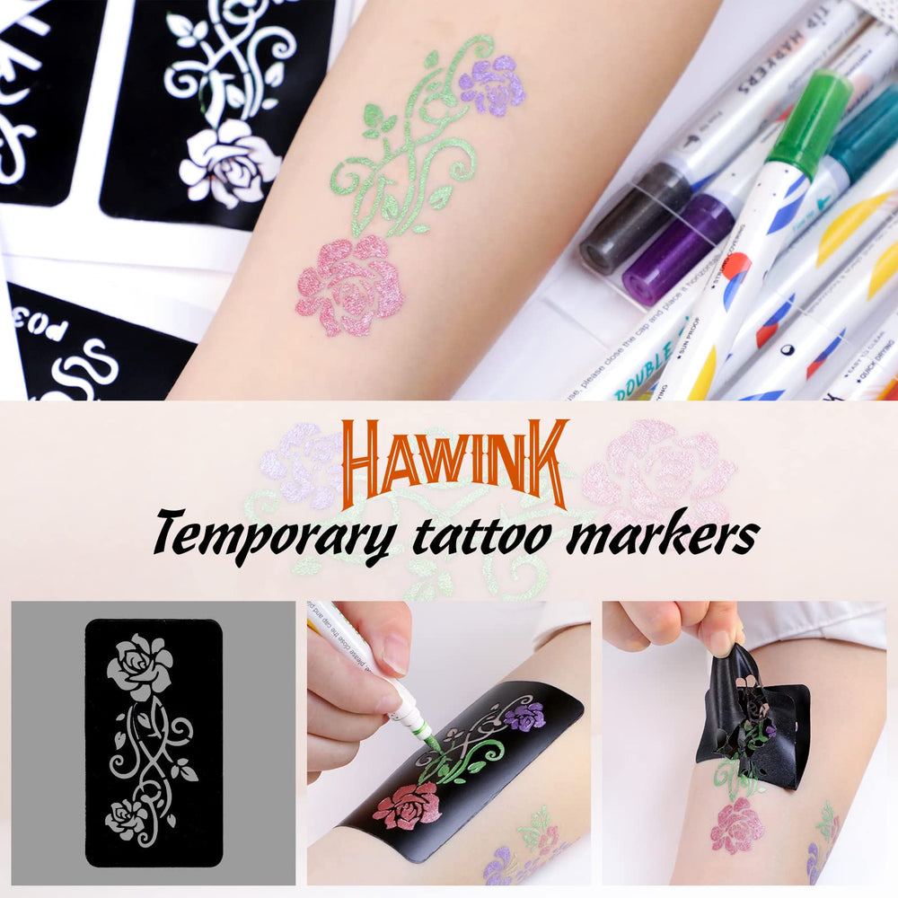 HAWINK color spectrum pack offers rich hues for rainbow-inspired temporary tattoos