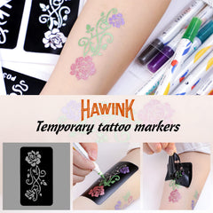 HAWINK color spectrum pack offers rich hues for rainbow-inspired temporary tattoos