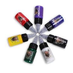 HAWINK paleta de 7 colores para tatuaje, tonos vibrantes.