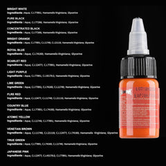 HAWINK tattoo ink set packaging with the full 14 colors.