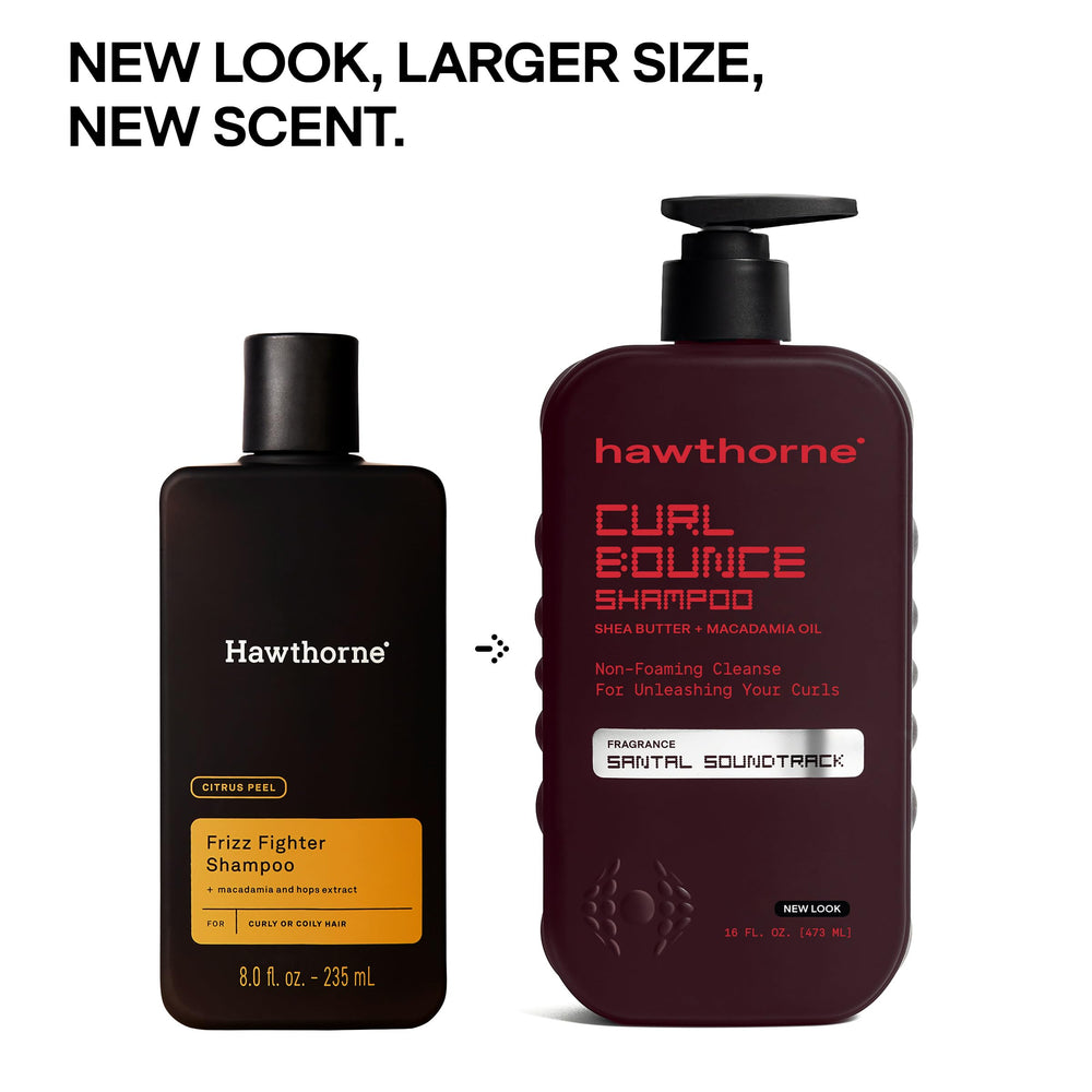 Hawthorne conditioner applied through hair strands for moisture and shine.