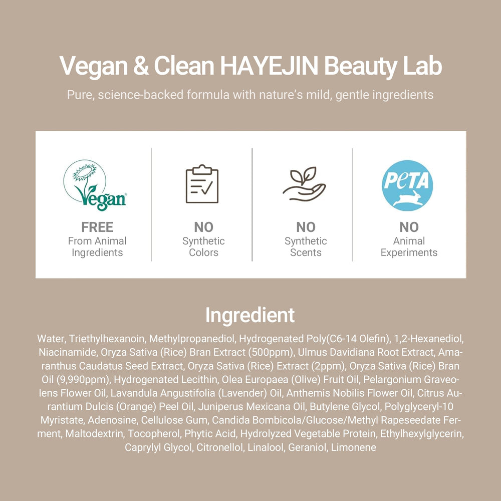 HAYEJIN RiceFila Toner, aceites-botanicos: nutrición ligera con argán y macadamia.