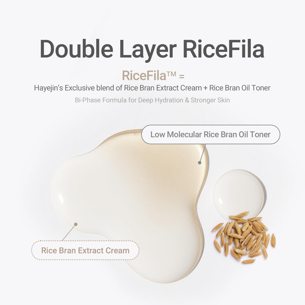 HAYEJIN RiceFila Toner, piel-vidriosa: efecto luminoso para una apariencia radiante.