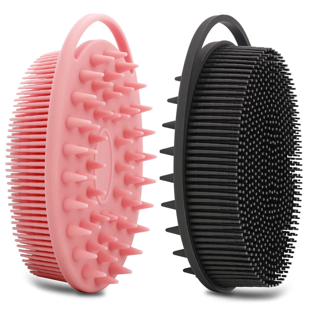 HAYSNA silicone body scrubber front view shows cleansing and massage.