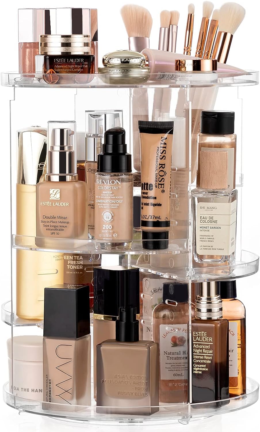 HBlife large capacity beauty storage holding brushes, skincare, and cosmetics