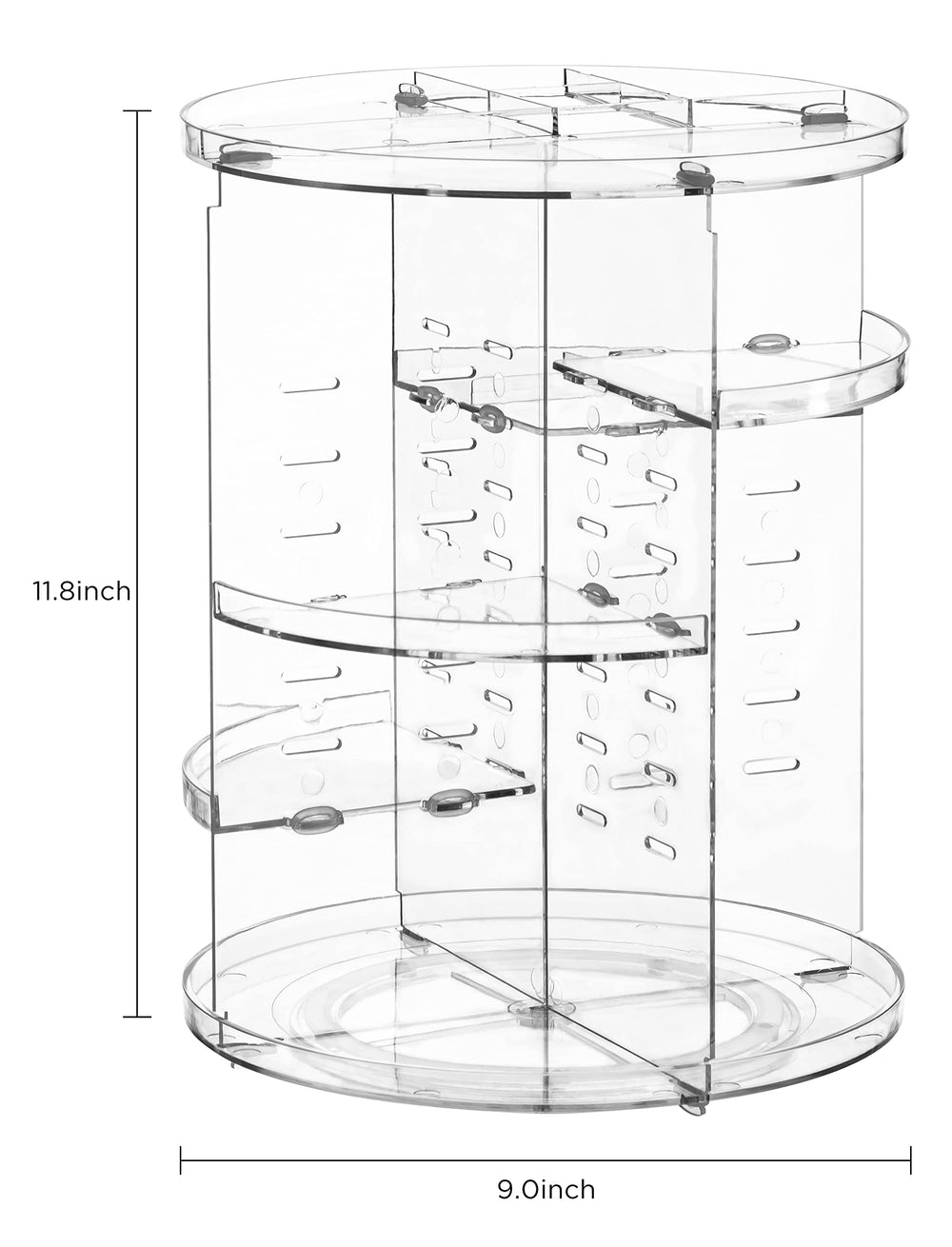 HBlife spinning trays for easy access and visible storage of daily essentials
